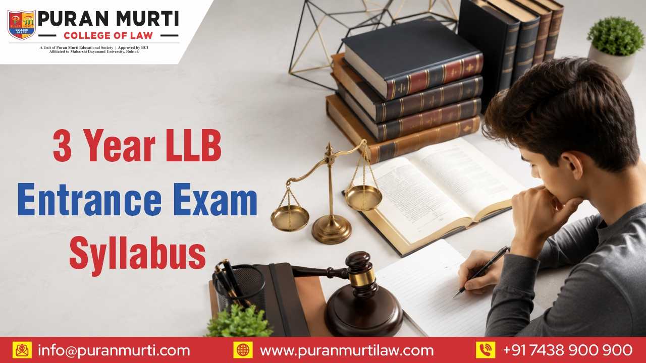 3 Year LLB Entrance Exam Syllabus