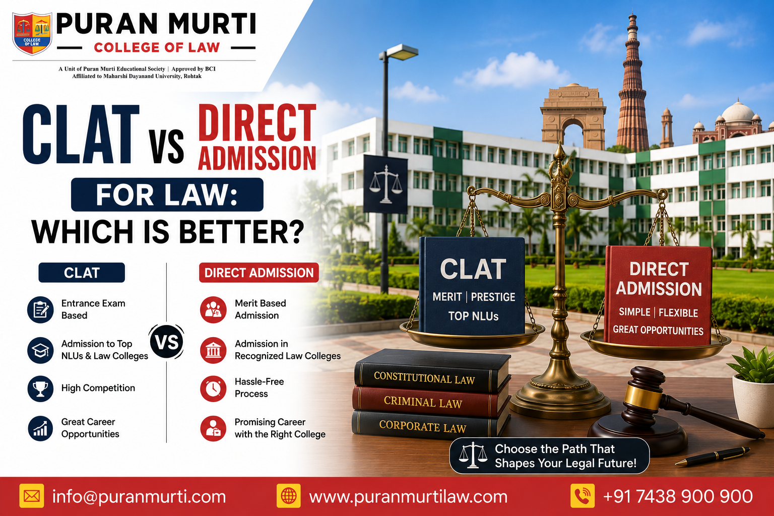 CLAT vs Direct Admission for Law: Which Is Better?