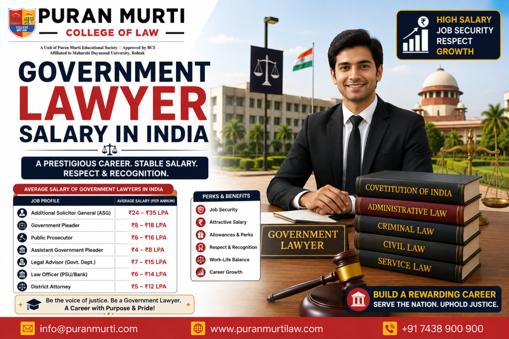 Government Lawyer Salary in India